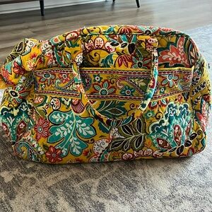 Yellow Floral Ver Bradley Weekender Duffel Bag